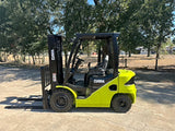 2021 CLARK S25D 5000 LB DIESEL FORKLIFT PNEUMATIC 85/189 3 STAGE MAST SIDE SHIFTER 4530 HOURS STOCK # BF9185129-TXB