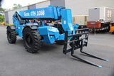 2019 GENIE GTH1056 10000 LB DIESEL TELESCOPIC FORKLIFT TELEHANDLER PNEUMATIC 4WD OUTRIGGERS OPEN CAB 2526 HOURS STOCK # BF9698059-NLE - United Lift LLC