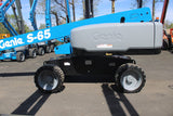 2018 GENIE S65 TELESCOPIC STRAIGHT BOOM LIFT AERIAL LIFT WITH JIB ARM 65' REACH DIESEL 4WD 1813 HOURS STOCK # BF9645429-BUF