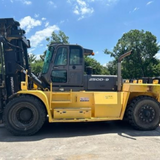 2017 HYSTER 250D-9 55000 LB CAPACITY DIESEL FORKLIFT PNEUMATIC 147/158" 2 STAGE MAST DUAL TIRES SIDE SHIFTING FORK POSITIONER ENCLOSED CAB 6776 HOURS STOCK # BF92153249-TXB - United Lift LLC