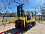 2014 HYSTER H155FT 15500 LB DIESEL FORKLIFT PNEUMATIC 115/173" 2 STAGE MAST SIDE SHIFTING FORK POSITIONER 3211 HOURS STOCK # BF9521349-TXB - United Lift LLC