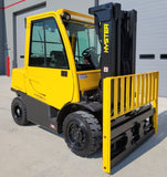 2016 HYSTER H80FT 8000 LB DIESEL FORKLIFT PNEUMATIC 88/185" 3 STAGE MAST SIDE SHIFTING FORK POSITIONER ENCLOSED CAB 8683 HOURS STOCK # BF9359859-BUF - United Lift Equipment LLC