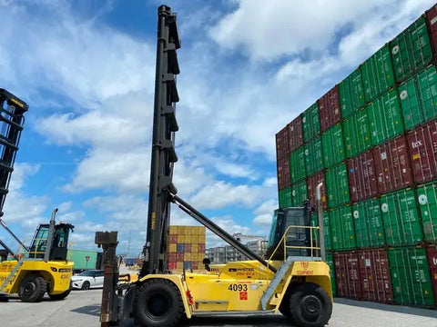 2018 HYSTER H200HD-EC8 22000 LB DIESEL FORKLIFT DUAL DRIVE PNEUMATIC 8 HIGH EMPTY CONTAINER STACKER ENCLOSED CAB WITH HEAT AND A/C 11818 HOURS STOCK # BF91499129-DIENC - United Lift Equipment LLC
