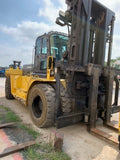 2018 HYUNDAI 250D 55000 LB DIESEL FORKLIFT PNEUMATIC 144/158" 2 STAGE MAST SIDE SHIFTING FORK POSITIONER ENCLOSED CAB 4605 HOURS STOCK # BF91512289-DIETX - United Lift Equipment LLC