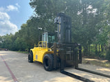 2008 HYSTER H550F 55000 LB CAPACITY DIESEL FORKLIFT PNEUMATIC 172" 2 STAGE MAST SIDE SHIFTING FORK POSITIONER DUAL DRIVE TIRES ENCLOSED CAB 2193 HOURS STOCK # BF91901189-TXB
