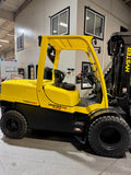 2020 HYSTER H110FT 11000 LB DIESEL FORKLIFT PNEUMATIC 94/185" 3 STAGE MAST 1469 HOURS SIDE SHIFTING FORK POSITIONER STOCK # BF9191229-BUF