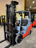 2022 TOYOTA 8FGCU30 6000 LB LP GAS FORKLIFT CUSHION 94/198" 3 STAGE MAST SIDE SHIFTER 805 HOURS STOCK # BF9134429-BUF - United Lift LLC