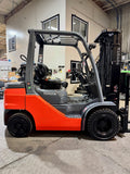 2023 TOYOTA 8FGU25 5000 LB LP GAS FORKLIFT PNEUMATIC 85/187" 3 STAGE MAST SIDE SHIFTER 748 HOURS STOCK # BF9194119-BUF