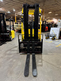 2018 HYSTER E60XN-33 6000 LB ELECTRIC FORKLIFT CUSHION 88/187" 3 STAGE MAST SIDE SHIFTING FORK POSITIONER ONLY 1219 HOURS STOCK # BF991459-BUF