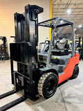 2023 TOYOTA 8FGU25 5000 LB LP GAS FORKLIFT PNEUMATIC 85/187" 3 STAGE MAST SIDE SHIFTER 732 HOURS STOCK # BF9194529-BUF