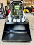 2023 BOBCAT S740 SKID STEER 654 HOURS 3100 LB CAPACITY DIESEL PNEUMATIC TIRES ENCLOSED HEATED CAB AUXILLARY HYDRAULICS 55" INDUSTRIAL BUCKET BF9243499-BUF