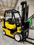2024 YALE GLC060VX 6000 LB LP GAS FORKLIFT CUSHION 97/211" 3 STAGE MAST SIDE SHIFTER 721 HOURS STOCK # BF9117879-BUF