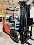 2023 TOYOTA 8FGU25 5000 LB LP GAS FORKLIFT PNEUMATIC 85/187" 3 STAGE MAST SIDE SHIFTER 748 HOURS STOCK # BF9194119-BUF