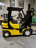 2023 YALE GLP050VXN 5000 LB LP GAS FORKLIFT PNEUMATIC 86/189 3 STAGE MAST SIDE SHIFTER 952 HOURS STOCK # BF9144549-BUF - United Lift LLC