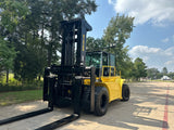 2008 HYSTER H550F 55000 LB CAPACITY DIESEL FORKLIFT PNEUMATIC 172" 2 STAGE MAST SIDE SHIFTING FORK POSITIONER DUAL DRIVE TIRES ENCLOSED CAB 2193 HOURS STOCK # BF91901189-TXB
