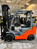 2022 TOYOTA 8FGCU30 6000 LB LP GAS FORKLIFT CUSHION 94/198" 3 STAGE MAST SIDE SHIFTER 793 HOURS STOCK # BF9133279-BUF - United Lift LLC