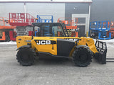 2023 JCB 505-20TC 5500 LB DIESEL TELESCOPIC FORKLIFT TELEHANDLER PNEUMATIC 4WD ENCLOSED CAB WITH HEAT AND AC 2530 HOURS STOCK # BF9598749-NLE - United Lift LLC