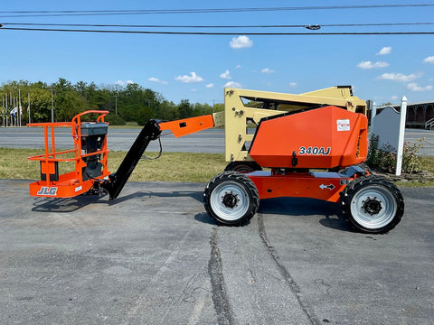 2016 JLG 340AJ ARTICULATING BOOM LIFT AERIAL LIFT WITH JIB ARM 34' REACH KUBOTA DIESEL 4WD 1739 HOURS STOCK # BF9275159-PAB