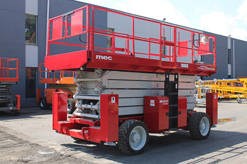 2016 MEC 6092RT 60' REACH SCISSOR LIFT DIESEL 4WD OUTRIGGERS 884
