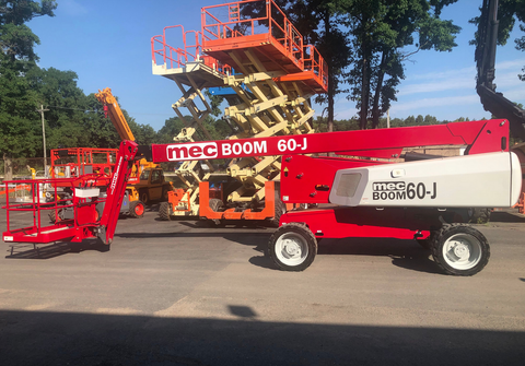 2016 MEC 60J ARTICULATING BOOM LIFT AERIAL LIFT WITH JIB ARM 60' REACH DIESEL 4WD 1340 HOURS STOCK # BF9524739-NLPA - United Lift Equipment LLC