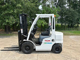 2014 NISSAN/UNICARRIERS FHD25 5000 LB DIESEL FORKLIFT PNEUMATIC 85/189" 3 STAGE MAST SIDE SHIFTER 5087 HOURS STOCK # BF9175139-TXB
