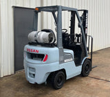 2009 NISSAN MP1F1A20LV 4000 LB LP GAS FORKLIFT PNEUMATIC TIRE 84/130 2 STAGE MAST 6379 HOURS STOCK # BF9105719-ARB