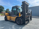 2016 HYUNDAI 160D-9L 32000 LB DIESEL FORKLIFT PNEUMATIC 125/126" 2 STAGE MAST DUAL DRIVE TIRES ENCLOSED CAB WITH HEAT AND A/C 15689 HOURS STOCK # BF9597769-BUF - United Lift Equipment LLC
