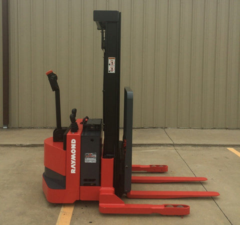 2010 RAYMOND RSS40 4000 LB ELECTRIC FORKLIFT 86/128" 2 STAGE MAST WALKIE STACKER CUSHION SIDE SHIFTER 10276 HOURS STOCK # BF967529-ARB - United Lift Equipment LLC