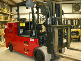 2008 RICO PG300 30000 LB LP GAS FORKLIFT CUSHION 96/100" 2 STAGE FULL FREE MAST SIDE SHIFTING FORK POSITIONER 348 HOURS STOCK # BF9791189-DIENC - United Lift Equipment LLC