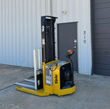 2018 YALE MSW040SFN24TV087 4000 LB ELECTRIC FORKLIFT WALKIE STACKER CUSHION 87/130 2 STAGE MAST SIDE SHIFTER 875 HOURS STOCK # BF9127079-ARB - United Lift Equipment LLC