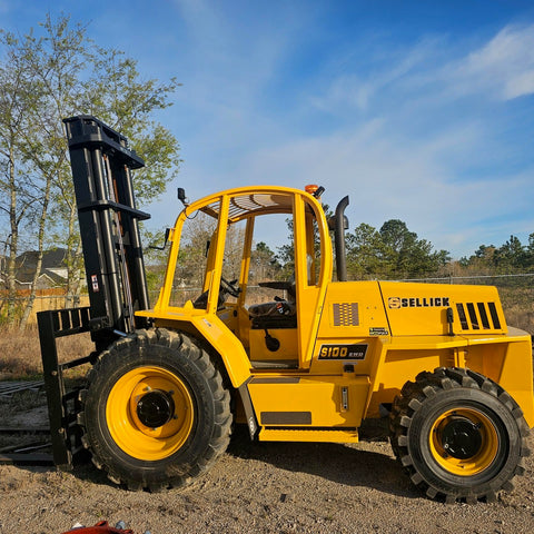 2025 SELLICK S100J4E-2 2WD 10000 LB DIESEL ROUGH TERRAIN 2WD FORKLIFT 130/180" 2 STAGE MAST SIDE SHIFTING FORK POSITIONER OPEN CAB 5 HOURS STOCK # BF9879149-LGSC - United Lift LLC
