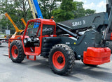 2018 SKYJACK SJ843TH 8000 LB DIESEL TELESCOPIC FORKLIFT TELEHANDLER PNEUMATIC 4WD AUXILIARY HYDRAULICS 1809 HOURS STOCK # BF9925349-NLE - United Lift Equipment LLC