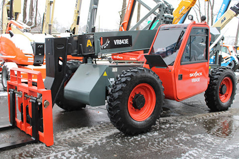 2015 SKYJACK VR843E 8000 LB DIESEL TELESCOPIC FORKLIFT TELEHANDLER PNEUMATIC ENCLOSED HEATED CAB 2620 HOURS STOCK # BF9698749-NLE - United Lift Equipment LLC