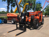 2017 SKYTRAK 10054 10000 LB DIESEL TELESCOPIC FORKLIFT TELEHANDLER PNEUMATIC 4WD OUTRIGGERS 2436 HOURS STOCK # BF91042359-NLE - United Lift Equipment LLC