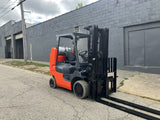 2005 TOYOTA 7FGCU35 8000 LB LP GAS FORKLIFT CUSHION 92/189 3 STAGE MAST SIDE SHIFTER 13124 HOURS STOCK # BF9161139-BSOH - United Lift Equipment LLC