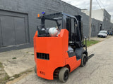 2005 TOYOTA 7FGCU35 8000 LB LP GAS FORKLIFT CUSHION 92/189 3 STAGE MAST SIDE SHIFTER 13124 HOURS STOCK # BF9161139-BSOH - United Lift Equipment LLC