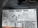2005 TOYOTA 7FGCU35 8000 LB LP GAS FORKLIFT CUSHION 92/189 3 STAGE MAST SIDE SHIFTER 13124 HOURS STOCK # BF9161139-BSOH - United Lift Equipment LLC
