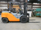 2020 TOYOTA 8FG45U 10000 LB LP GAS FORKLIFT PNEUMATIC 94/132 2 STAGE FULL FREE LIFT MAST SIDE SHIFTING FORK POSITIONER 1728 HOURS STOCK # BF9319459-EBMT
