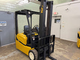 2010 YALE ERP040VTN36TE082 4000 LB 94/216" 3 STAGE MAST ELECTRIC FORKLIFT CUSHION SIDE SHIFTER 7539 HOURS STOCK # BF952279-BEMIN - United Lift Equipment LLC