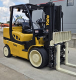 2020 YALE GLC155VX 15500 LB LP GAS FORKLIFT CUSHION 88/150" 3 STAGE MAST SIDE SHIFTING FORK POSITIONER 2300 HOURS STOCK # BF9478139-RIL
