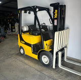 2006 YALE GLP040SVX 4000 LB LP GAS FORKLIFT PNEUMATIC 84/127" 2 STAGE MAST 4276 HOURS STOCK # BF9108389-ARB