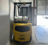 2006 YALE GLP040SVX 4000 LB LP GAS FORKLIFT PNEUMATIC 84/127" 2 STAGE MAST 4276 HOURS STOCK # BF9108389-ARB