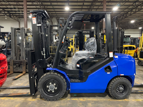 2022 VIPER FD30 6000 LB DIESEL ROYAL BLUE COLOR FORKLIFT PNEUMATIC 88/189" 3 STAGE MAST SIDE SHIFTER STOCK # BF9263179-ILIL - United Lift Equipment LLC