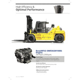 2016 HYUNDAI 180D 40000 LB DIESEL FORKLIFT PNEUMATIC 178"" 2 STAGE MAST SIDE SHIFT FORK POSITIONER ENCLOSED CAB HEAT AC STOCK # BF91189-LVAL - United Lift Used & New Forklift Telehandler Scissor Lift Boomlift