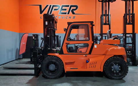 2021 VIPER FD100 22000 LB DIESEL FORKLIFT DUAL PNEUMATIC 119/189" 3 STAGE MAST SIDE SHIFTING FORK POSITIONER ENCLOSED CAB STOCK # BF91133279-ILIL - United Lift Used & New Forklift Telehandler Scissor Lift Boomlift