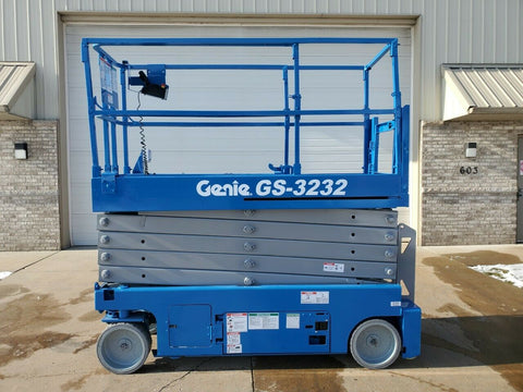 2013 GENIE GS3232 SCISSOR LIFT 32' REACH ELECTRIC SMOOTH CUSHION TIRES 225 HOURS STOCK # BF9697709-RIL - United Lift Used & New Forklift Telehandler Scissor Lift Boomlift