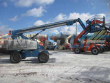 2012 GENIE S65 TELESCOPIC STRAIGHT BOOM LIFT AERIAL LIFT WITH JIB ARM 65' REACH DIESEL 4WD 2829 HOURS STOCK # BF9246549-HLNY - United Lift Used & New Forklift Telehandler Scissor Lift Boomlift