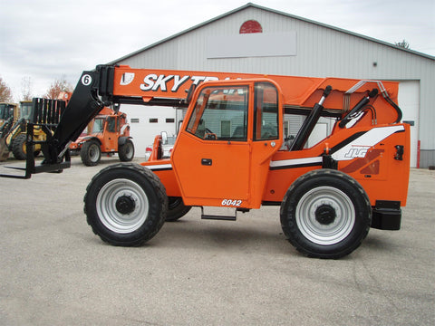 2012 SKYTRAK 6042 6000 LB DIESEL TELESCOPIC FORKLIFT TELEHANDLER PNEUMATIC 4WD ENCLOSED CAB 2215 HOURS STOCK # BF9462129-EEMI - United Lift Used & New Forklift Telehandler Scissor Lift Boomlift