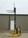 2010 YALE MSW040SFN24TV087 4000 LB ELECTRIC FORKLIFT WALKIE STACKER CUSHION 87/130" 2 STAGE MAST SIDE SHIFTER 2459 HOURS STOCK # BF972689-ARB - United Lift Used & New Forklift Telehandler Scissor Lift Boomlift