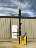 2009 YALE MSW040SFN24TV087 4000 LB ELECTRIC FORKLIFT WALKIE STACKER CUSHION 87/130" 2 STAGE MAST SIDE SHIFTER 3008 HOURS STOCK # BF964339-ARB - United Lift Used & New Forklift Telehandler Scissor Lift Boomlift
